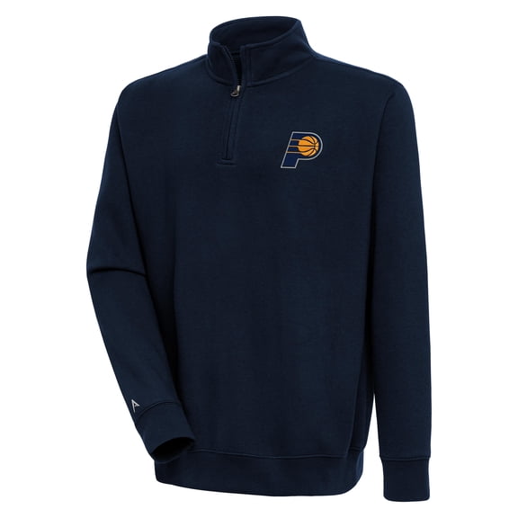 Men's Antigua  Navy Indiana Pacers Victory Quarter-Zip Pullover Top