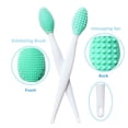 thumbnail image 3 of Set de 3 cepillos exfoliantes de silicona para hombres y mujeres, 3 of 7