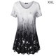thumbnail image 3 of Guardurnaity Camiseta de mujer Gradiente Impreso Blusa casual Suelta Cuello en V Cuello en V Vestido Prendas para la parte del cuerpo Negro XXL, 3 of 6