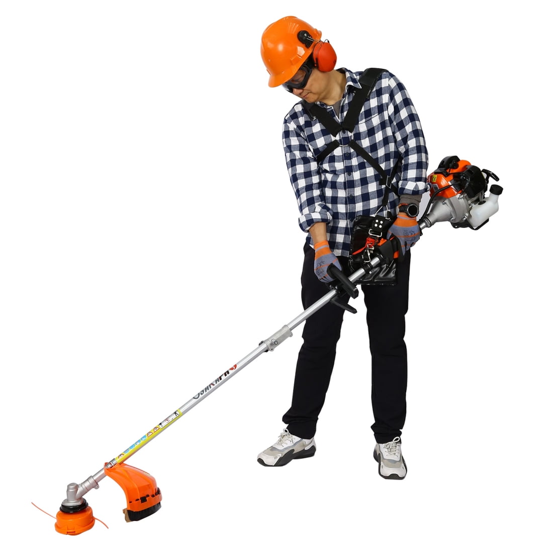 4-in-1 Gas Trimming Tool, 63CC 2-Cycle Garden Tool with Pole Saw, Hedge Trimmer, Grass Trimmer, Brush Cutter, EPA Compliant