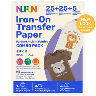 Pen + Gear White Fabric Transfer Paper, Inkjet Printable, 8.5 x 11