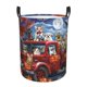 thumbnail image 1 of Balery Halloween Pets Pumpkins Cesta de ropa redonda con asas, impermeable, independiente, para ropa, juguetes, dormitorio y familia-Small, 1 of 6