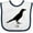 White and Navy, variant on Inktastic Country Crow Caw. Silhouette Boys or Girls Baby Bib