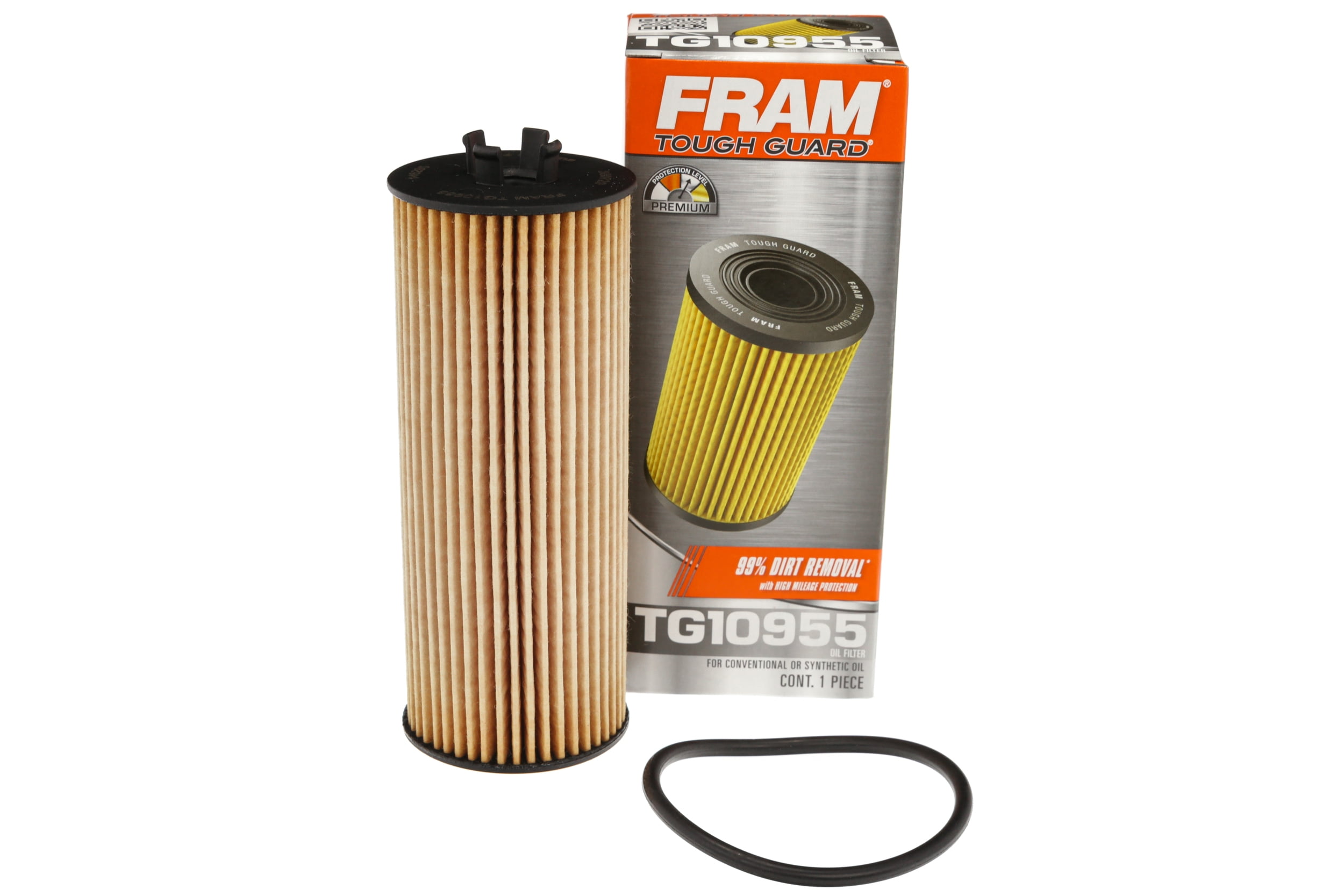 (3 pack) FRAM Tough Guard Oil Filter, TG10955, for Chrysler, Dodge, Jeep and Ram Vehicles Fits select: 2012-2013 JEEP WRANGLER, 2011-2013 DODGE GRAND CARAVAN