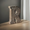 thumbnail image 2 of HANDMADE ECO-FRIENDLY "R" WOOD ALPHABET LETTER BLOCK FOR WALL MOUNT & TABLE TOP DÉCOR, Gray Antique Color, Traditional Design, Letter Block For Study Room, Kids Room, Living Room, Hall, Cabin, Offices, 2 of 5