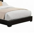 thumbnail image 3 of Contemporary Style Leatherette Full Size Panel Bed, Black - Saltoro Sherpi, 3 of 5