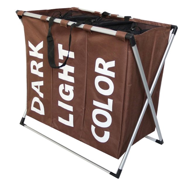 BOLSA DE PAPELERA ALMACENAMIENTO DE ROPA PLEGABLE Gloria Cesto de ropa de marco de metal