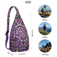 thumbnail image 3 of Waterproof Hiking Backpack Sling Bag for Women – Lightweight Crossbody Bag with Adjustable Strap, Multipurpose Chest Bag for Travel & Outdoor Adventures – Mandala Zen Geometric Design, 3 of 4