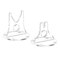 thumbnail image 2 of 2 Piezas Soporte de Exhibición para Cuchillos Acrílico con Cabina de Protección Ensamblado Fácil Antideslizante Espacio Regulable para Cocina Colecció transparente, 2 of 8