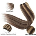 thumbnail image 3 of SEGO Wire in Human Hair Extensions Hidden Hair Extensions with Invisible Band Translucent Fish Line Hairpiece without Clip, 3 of 8