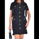 thumbnail image 3 of Vestido de Mujer de Corta, Elegante, para Boda, Cóctel, Ajustado, Midi, con de . Negro M, 3 of 7