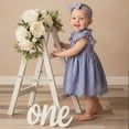 thumbnail image 2 of 2Bunnies Baby & Toddler Girls’ Vintage Lace Pom Pom Trim Flutter Sleeve Party Dress, 2 of 5