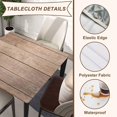 thumbnail image 4 of Wood Grain Square Tablecloth Fitted Table Cover with Elastic Edge Wooden Cloth Washable Tablecloths Wipe Clean for Indoor Outdoor Home Farmhouse, Fit for 32"x32" Tables, Style-10, 4 of 4