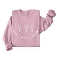 thumbnail image 2 of MELDVDIB Womens Thanksgiving Sweatshirt Funny Printed Fashion Casual Solid Color Oversized Hoodless Sweatshirt Fall Winter Long Sleeve Loose Pullover Tops Pink L, 2 of 7
