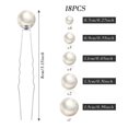 thumbnail image 2 of 18PCS Wedding Pearl Hair Pins Bridal Pearl Rhinestone Wedding Hair Accessories, Pearl Bobby Hair Pins Clips for Brides Bridesmaid Gril Women, 2 of 6