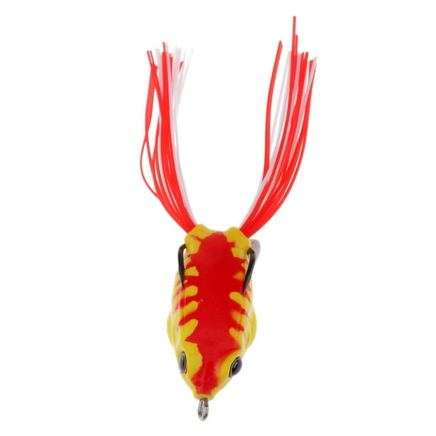 Top-Wasser Señuelo Señuelo Señuelo Suave Cebo Artificial Crankbaits Anzuelo Cebos Lindo Forma Acciones De Natación Realistas Agua Amarillo DYNWAVEMX Frog Fishing Lure
