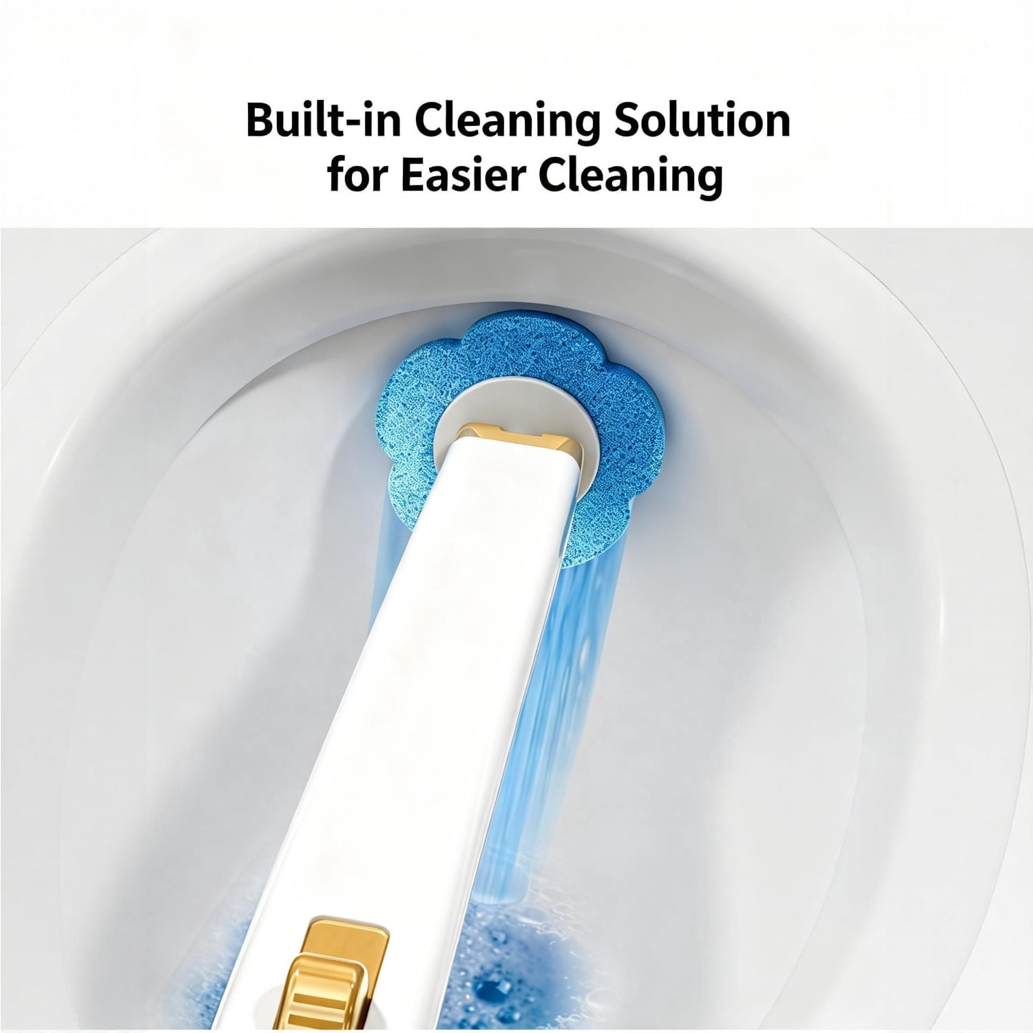 "Wall Mounted Toilet Brush Set with Disposable Heads, 3-Layer Cleaning System, One-Click Replacement Design, Bathroom Cleaning Tool with Holder and Plunger Kit "