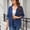 Blue, variant on Black Women'S Coats, Jackets & Vests Button Collared Long Sleeve Western Cowboy Bomber Solid Denim Retro Modern Jackets Black,S