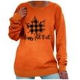 thumbnail image 2 of DPTALR Women Thanksgiving Print Loose O-Neck Long-Sleeved Fleece Oversized Sweatshirt Pullover, 2 of 9