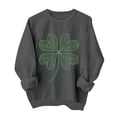 thumbnail image 2 of St. Patrick's Day Sweatshirt for Women Crewneck Long Sleeve Filigree Detailed Shamrock Graphic Ribbed Cuffs Soft Fleece Relaxed Fit Festive Pullover, 2 of 6
