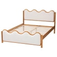 thumbnail image 4 of Baxton Studio Lilia Mid-Century Platform Bed, Queen, Cream, 4 of 9