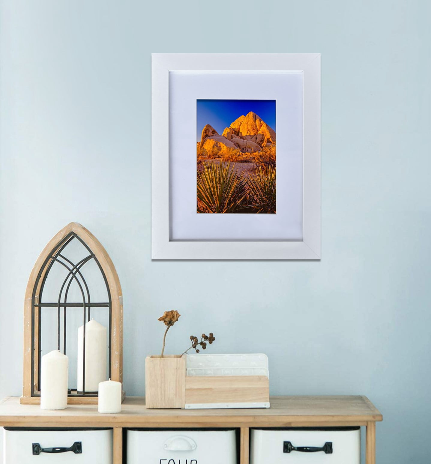 Picture Frame MDF White 8*10" Wall Mount & Tabletop Display, Pack of 6