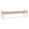 thumbnail image 1 of Pemberly Row Waiting Reception 3 Seat Bench Wood Frame in Brown, 1 of 5
