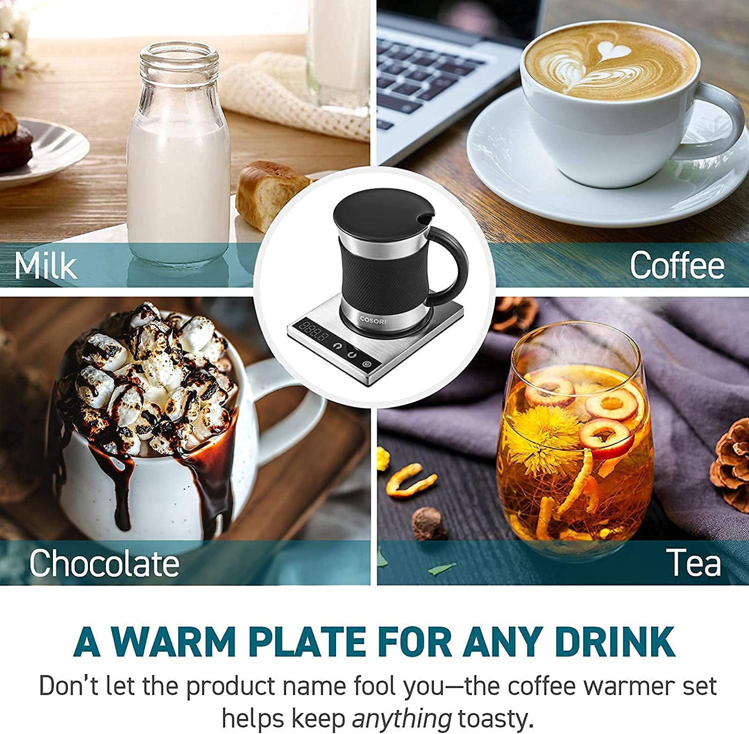 BESTINNKITS Smart Coffee Heating Plate 