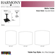 thumbnail image 4 of 45" Small Arc Rectangle Bistro Height Table Square Metal Base Bar Table, 4 of 6