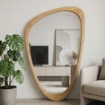 thumbnail image 2 of Oufan  20" x 30" Irregular Mirror for Wall, Artistic Irregular Solid Wood Frame Decorative Mirror for Bathroom, Entryway, Bedroom, 2 of 12