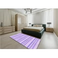 thumbnail image 5 of Ahgly Company Machine Washable Indoor Square Transitional Purple Area Rugs, 5' Square, 5 of 7
