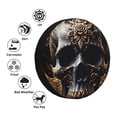 thumbnail image 4 of Naloa Gold Pattern Black Skull PVC Leather Spare Tire Wheel Cover for Car Truck SUV Camper Trailer Universal Fit many size16 inch, 4 of 6