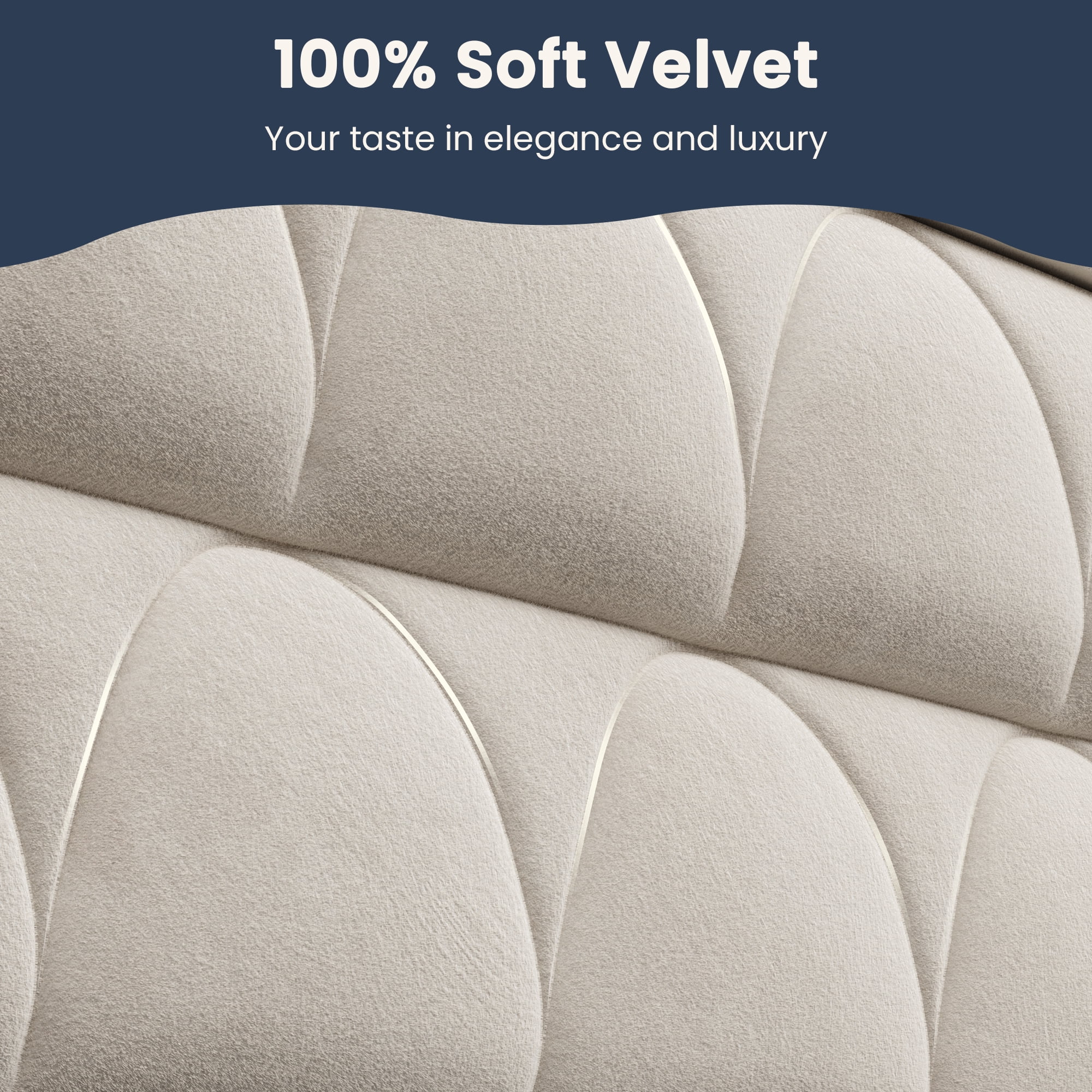 56" Velvet Upholstered Bed Frame with Wingback Headboard, Nailhead Trim, Wood Slat Support, No Box Spring Required