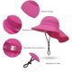 thumbnail image 5 of Sombrero para el sol de verano para niños y niñas, con protección UPF 50+, ala ancha, cuello y solapa, para jugar en la playa, de 2 a 7 años, 5 of 5