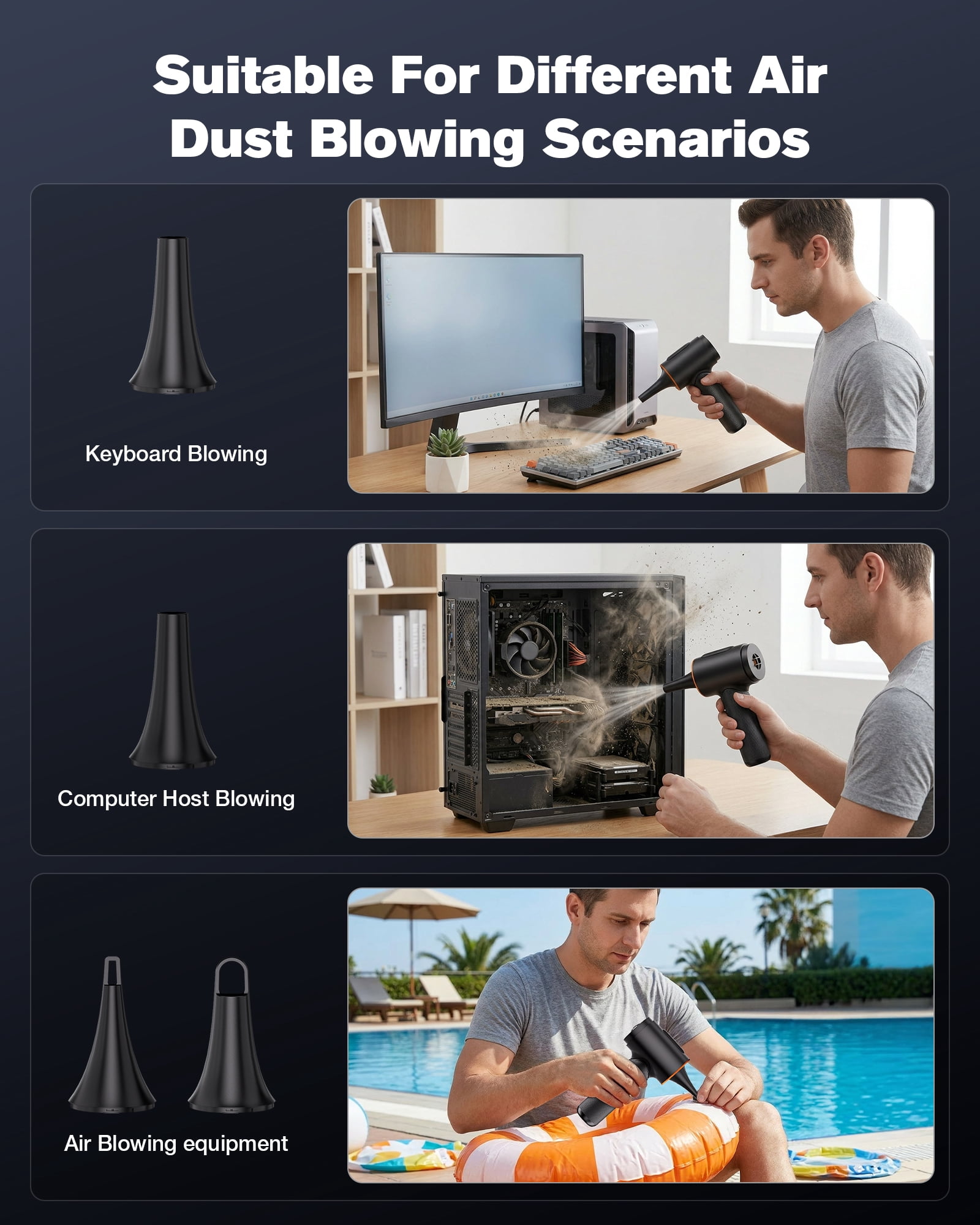 REHOTTOP Portable Car Vacuum, Handheld Vacuum Cleaner with Brushless Motor, Car Handheld Vacuum for Home, Car, Office