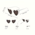 thumbnail image 4 of 8pcs  Elegant Cool Love Hear Shape Cat Eye Frame Set  Teens Boys Girls Outdoor Party Vacation Travel Driving Decors Photo Props  4 Colors Available, 4 of 5