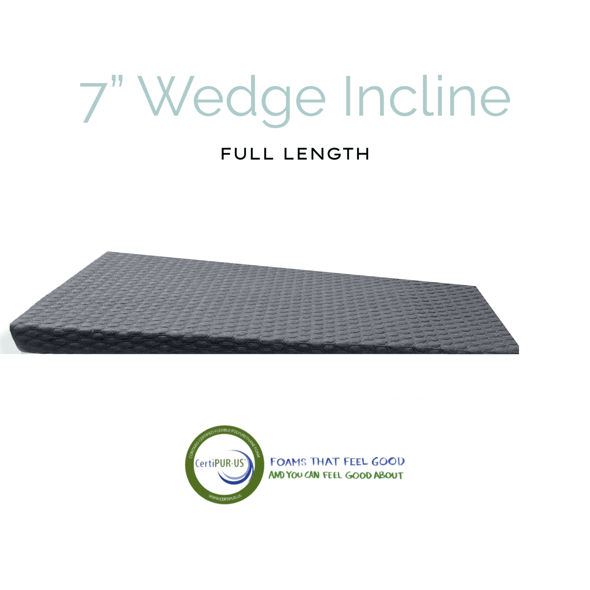 Foam Global, Bed Wedge Mattress Topper 7inch Incline (HALF QUEEN