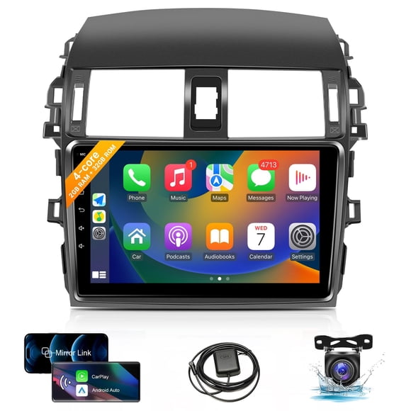 Estéreo para auto Leadfan Android 12 con pantalla táctil de 9" para Corolla