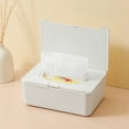thumbnail image 4 of Btomtd Rectangle Multifuctional Tissue Box Cover with Filp Lid Tissue Box Holder for Bathroom Kitchen Bedroom Countertops, White, 4 of 6