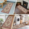 thumbnail image 5 of Runner Rug 2 x 6 Ft, Farmhouse Boho Washable Non-Slip Floor Mat for Kitchen Hallway/Entryway, Aztec Southwest Tribal Abstract Floral Long Kitchen Runner Area Rugs for Living Room, Low-Profile, 5 of 7