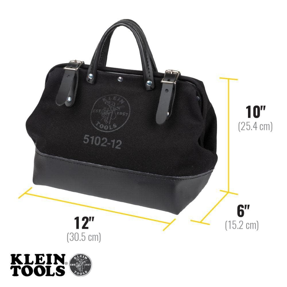 Klein Tools 12In Canvas Tool Bag Black