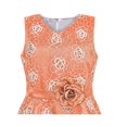 thumbnail image 4 of Flower Girls Dress Orange Rose Wedding Party Birthday 7 Years, 4 of 6