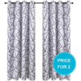 thumbnail image 3 of HGmart Thermal Insulated Grommet Blackout Curtains for Bedroom, Living Room 50Wx63L Black Line 2pcs, 3 of 7