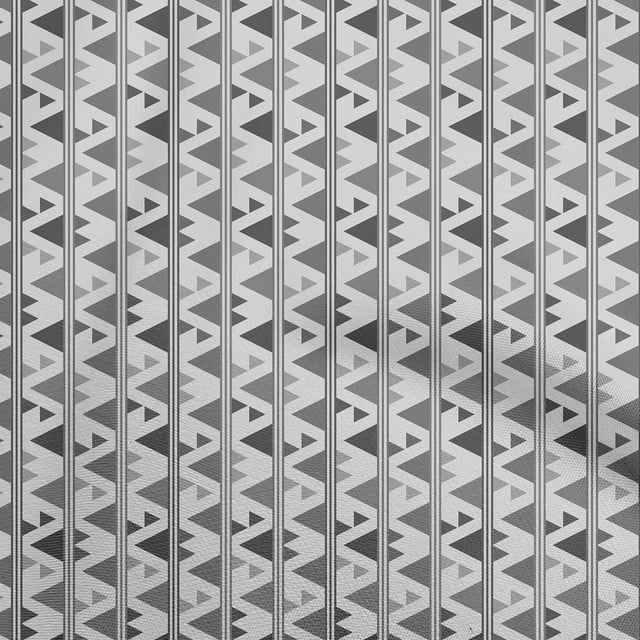 oneOone Rayon Gray Fabric Geometric Craft Projects Decor Fabric Printed By The Yard 56 Inch Wide