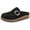 Black, variant on Women Suede Clogs Leather Mules for Women Cork Footbed Sandals Potato Shoes with