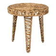 thumbnail image 3 of JONATHAN Y Amara 17" Coastal Bohemian Handwoven Water Hyacinth Round Tripod End Table, Natural, TBL2507A, 3 of 6