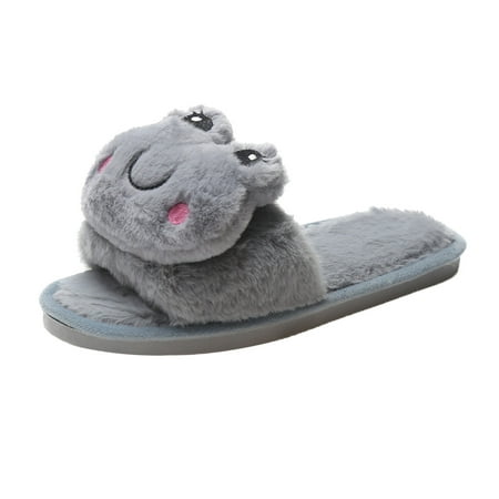 

KI-8jcuD Lamb Slippers Ladies Fashion Cute Decorative Open Toe Fluffy Flat Cotton Slippers Kitty Cat Slippers For Women Women Loafer Slippers Slipper Socks For Women With Soles Slippers W