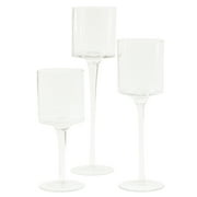 DIY Wedding Koyal Wholesale Long Stem Glass Candle Holder, Set of 3