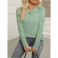thumbnail image 4 of Women Long Sleeve Crew Neck Slim Fit Stretchy Layer T Shirts Tops, 4 of 6