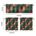 thumbnail image 6 of 27.5x24in Kitchen Curtain Set of 3 with Bamboo Maple Leaf Print, Polyester Fabric Valance and Tier Panels for Tiny Home, RV, Bathroom, and Compact Kitchen Window Décor, 6 of 6